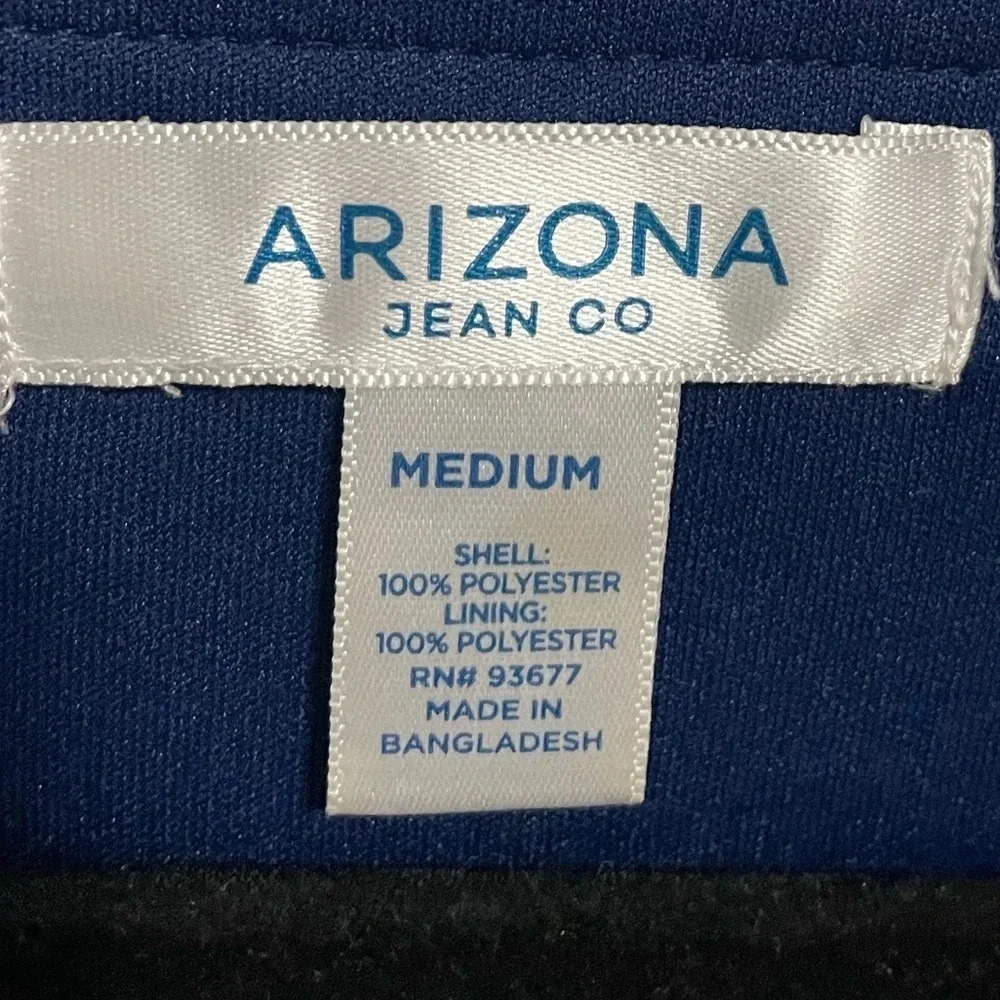 Arizona Jean Co. blue/white floral long sleeve romper peasant sleeve size Medium - Picture 5 of 5
